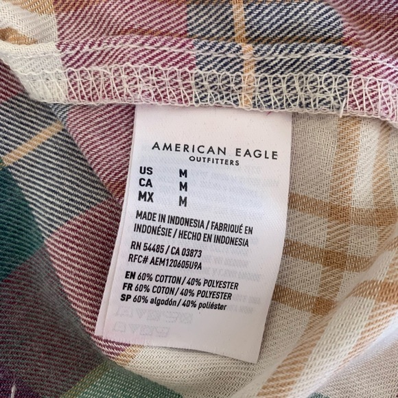 American eagle plaid casual button up shirt - Picture 8 of 8